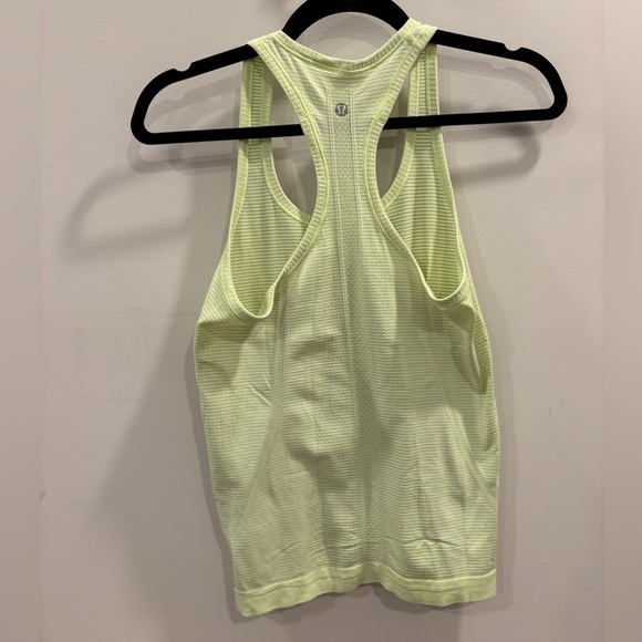 Lululemon Faded Zap Wild Lime Yellow Swiftly Tech Racerback Tank Seamless Top - Picture 3 of 3